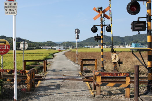 178 和歌山電鉄貴志川線 岡崎前駅 交通センター前駅 和歌山県 天空への線路道